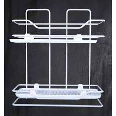 ZAMBAK 2Lİ RAF SİYAH BEYAZ (5468)