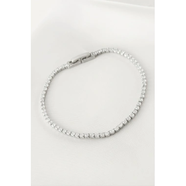 Zirkon Taşlı Suyolu Bileklik 4 mm