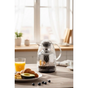 1 Lt Akrilik Şeffaf Çay Termosu 12 Saat Sıcak 24 Saat Soğuk