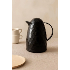 1 Lt Akrilik Siyah Çay Termosu 12 Saat Sıcak 24 Saat Soğuk