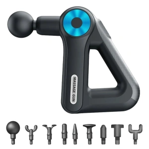 12 Farklı Başlıklı Profesyonel Masaj Tabancası - Kas Gevşetici ve Yorgunluk Giderici Masaj Aleti (5468)