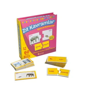 1390 DıyToy, Eğlenceli Bulmacalar - Zıt Kavramlar / 2-6 yaş
