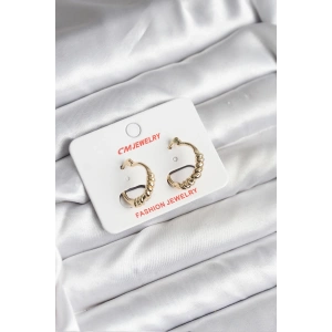 14K Gold Renk Kaplama CM Kadın Küpe