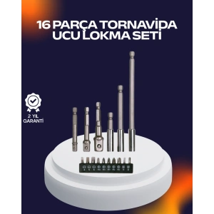 16 Parça Usta İşçilik Bits Takımı Vida Sökme Takma Set