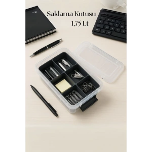 1,75 L Şeffaf Saklama Kutusu & Organizer Düzenleme Kutusu