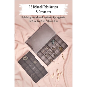 18 Bölmeli Takı Kutusu & Çok Amaçlı Kutu & Organizer