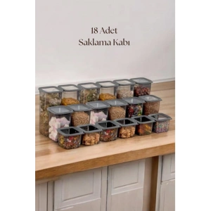 18li 3 Boy Kavanoz Seti & Saklama Kabı & Erzak Kabı 6x650/1300/1900 Ml (40 Lı Etiket Hediyeli)