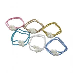 2PCS   BONCUK TOPLU - MIKNATISLI  RENKLİ PERDE İPİ (5468)