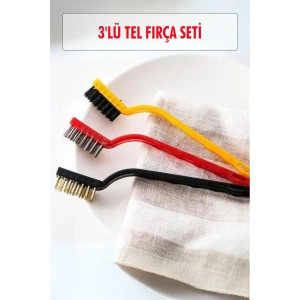 3lü Tel Fırça Seti