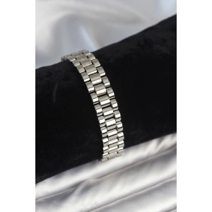 316L Çelik Gümüş Renk 12 mm Kalınlık Erkek Bileklik