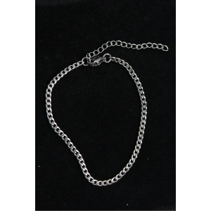 316L Çelik İnce Klasik Model Gümüş Renk Erkek Bileklik