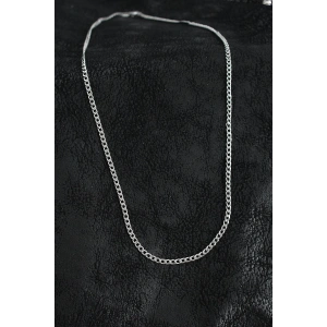 316L Çelik İnce Klasik Zincir Model Gümüş Renk Erkek Kolye