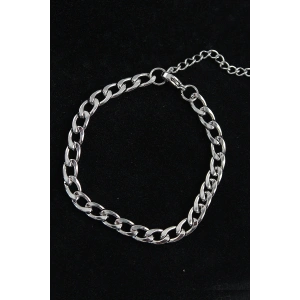 316L Çelik Kalın Klasik Model Gümüş Renk Erkek Bileklik