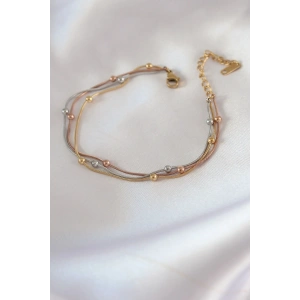 316L Çelik Mix Renk Minimal Toplu Kadın Bileklik