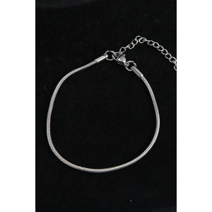 316L Çelik Oval İtalyan Model Gümüş Renk Erkek Bileklik