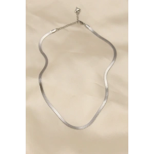 316L Çelik Silver Renk 45 cm İtalyan Zincir Model Kadın Kolye