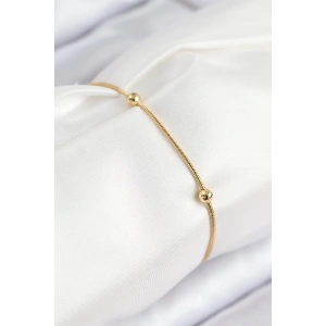 316L Çelik Topcuk Model Gold Renk Kadın Bileklik