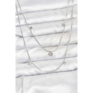 316L Çelik Zincir Gümüş Renk Pullu Kadın Kolye