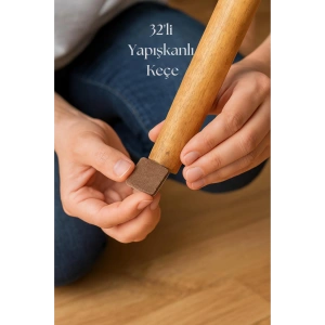 32’li Yapışkanlı Mobilya Masa Sandalye Parke Zemin Ayak Koruyucu Kaydırmaz Keçe