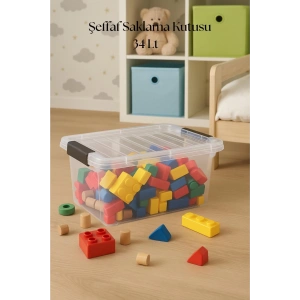 34 L Şeffaf Saklama Kutusu & Düzenleme Kutusu & Oyuncak Kutusu