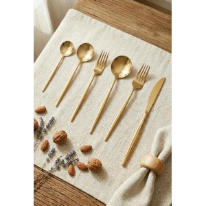 36 Parça Lüks Gold Paslanmaz Çelik Çatal Kaşık Bıçak Takımı