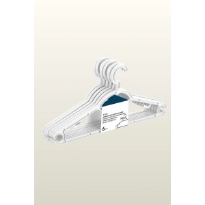 37 Cm Döner Başlı Beyaz Askı 6’lı Set