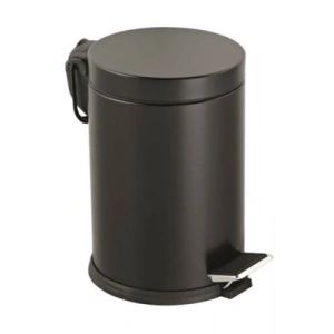 3LT SİYAH PEDALLI METAL ÇÖP KOVASI (5468)