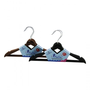 3PCS  PLASTİK ÇOCUK ELBİSE ASKISI  METAL BAŞLIKLI (5468)