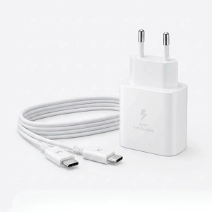 45W Süper Hızlı Şarj Adaptörü USB-C PD 3.0 PPS Fast Charger + 5A Type-C to Type-C Kablo (5468)