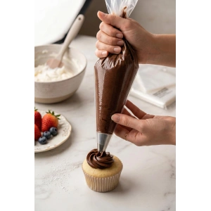 50 Adet Tek Kullanımlık Şeffaf Krema Sıkma Torbası Seti