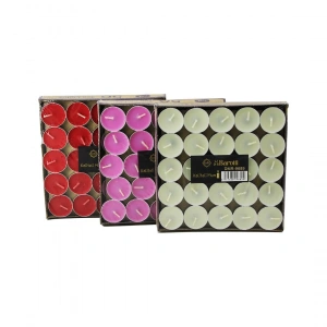 50PCS RENKLİ YUVARLAK TEA LİGHT MUM (5468)