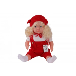 5214 60 CM TRİKOLU TULUMLU SAÇLI BÜYÜK BEBEK