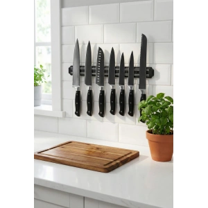 55 cm Şerit Mıknatıslı Bıçak Tutucu – Mutfak Duvar Askısı, Bıçak Organizeri