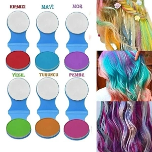 6lı Geçici Saç Tebeşiri Seti