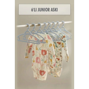 6’lı Bebek Askısı & Bebek Gardırop Askısı Gri Set