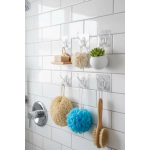 6’lı Metalize Sarı Gümüş Askı Seti Şeffaf