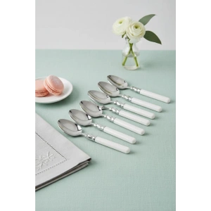 6’lı Paslanmaz Çelik Soft Beyaz Yemek Kaşığı Seti