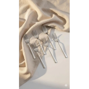 6’lı Paslanmaz Çelik Tatlı Çatal Seti Lüks Murat