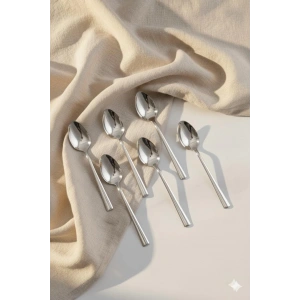 6’lı Paslanmaz Çelik Yemek Kaşığı Seti Sofra Çatal Kaşık Bıçak 20 cm