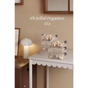 6’lı Şeffaf Saklama Kutusu & Düzenleme Kutusu 1 Lt