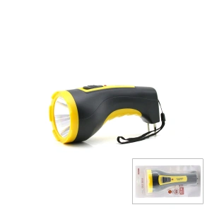 7W TEK LED BOMBELİ GÖVDE FİŞ ŞARJLI EL FENERİ UZUN MESAFELİ KAMBUR R2550 (5468)