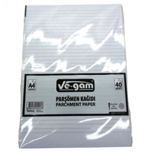 A4 40 PARÇA  ÇİZGİLİ PARŞÖMEN KAĞIDI (5468)