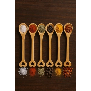 Ahşap Baharat Kaşığı Seti 6’lı 15 cm