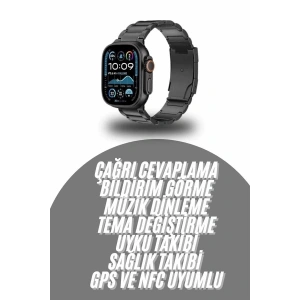 Akıllı Saat Arama Konuşma GPS ve NFC Özelliği 3 Kordonlu Amoled Ekran