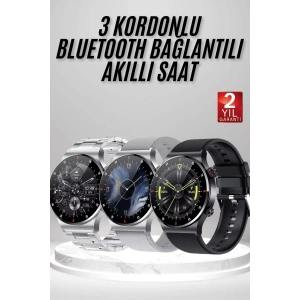 Akıllı Saat Çoklu Kordon Seçeneği Amoled Ekran Çok Fonksiyonlu Bluetooth Bağlantılı