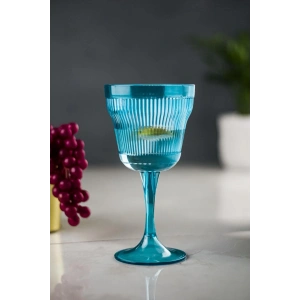 Akrilik Aquamarin Tekli Kadeh & Su Meşrubat Kahve Yanı Bardağı 300 ml ( Cam Değildir )