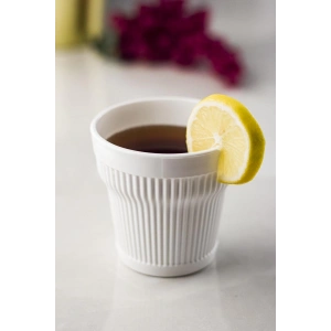 Akrilik Beyaz 6lı Kısa Bardak & Su Meşrubat Kahve Yanı Bardağı 300 ml ( Cam Değildir )