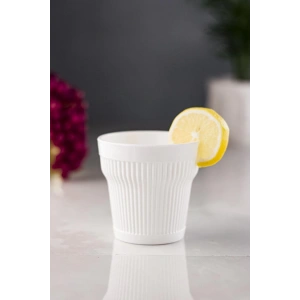 Akrilik Beyaz Tekli Kısa Bardak & Su Meşrubat Kahve Yanı Bardağı 300 ml ( Cam Değildir )