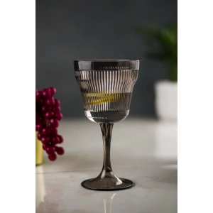 Akrilik Füme Tekli Kadeh & Su Meşrubat Kahve Yanı Bardağı 300 ml ( Cam Değildir )