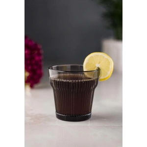 Akrilik Füme Tekli Kısa Bardak & Su Meşrubat Kahve Yanı Bardağı 300 ml ( Cam Değildir )